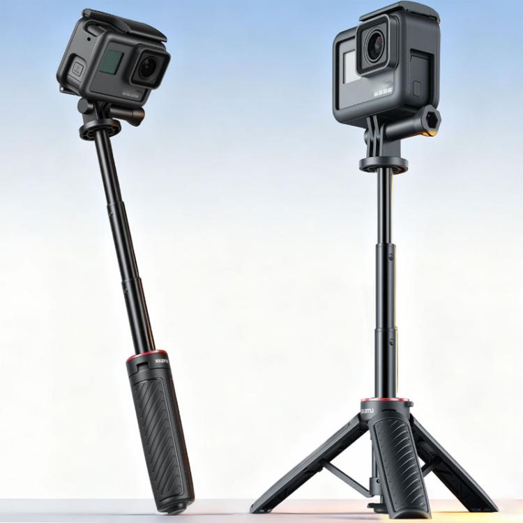 XILETU XS-22 Automatic Pop-Up Mini Tripod Selfie Stick 13-30cm Adjustable Extendable Monopod for Action Camera - Black