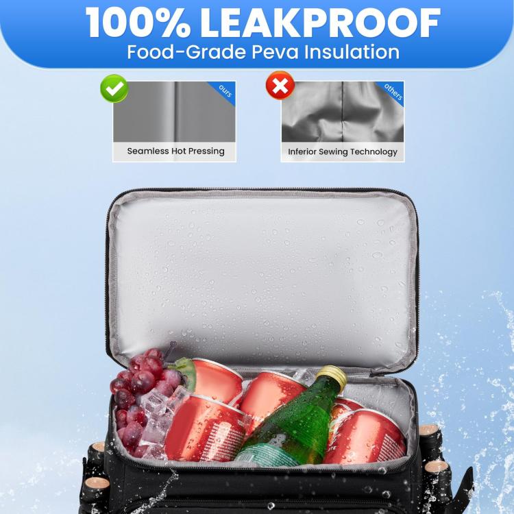 Outdoor Thickened Insulated Leak-Proof Picnic Backpack, Size: 28x22x40cm