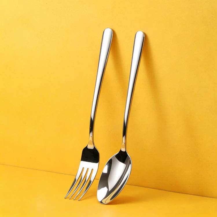 LsCook Stainless Steel Tableware, Spec: 304 No. 1 Fork+304 No. 1 Pointed Spoon