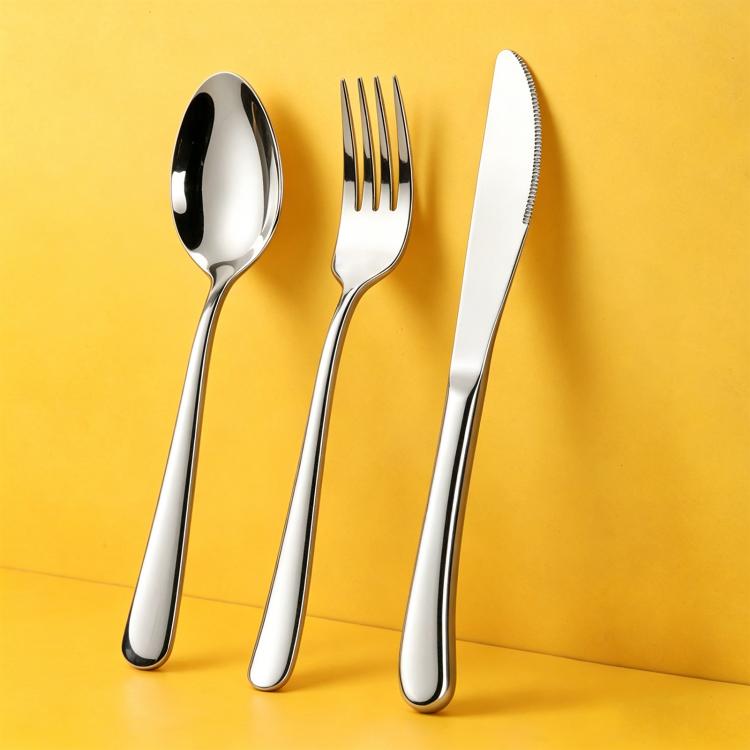 LsCook Stainless Steel Tableware, Spec: 304 No. 1 Fork+304 No. 1 Pointed Spoon+420 Knife