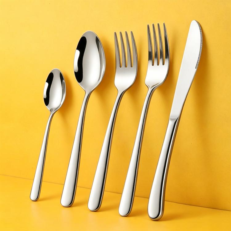 LsCook Stainless Steel Tableware, Spec: 304 No. 1 Fork+304 No. 1 Pointed Spoon+420 Knife+304 No.3 Pointed Tea Spoon+304 No. 3 Tea Fork