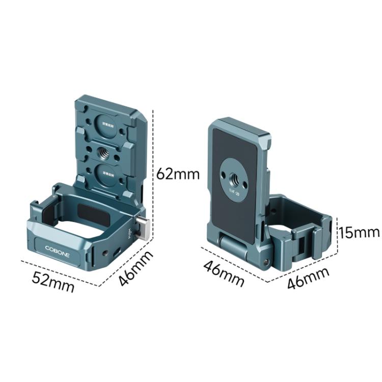 For DJI Osmo Pocket 3 COBONE Magnetic Extension Mount Quick-Release Adapter With 1/4-Inch Screw Hole & Cold Shoe CPK-2