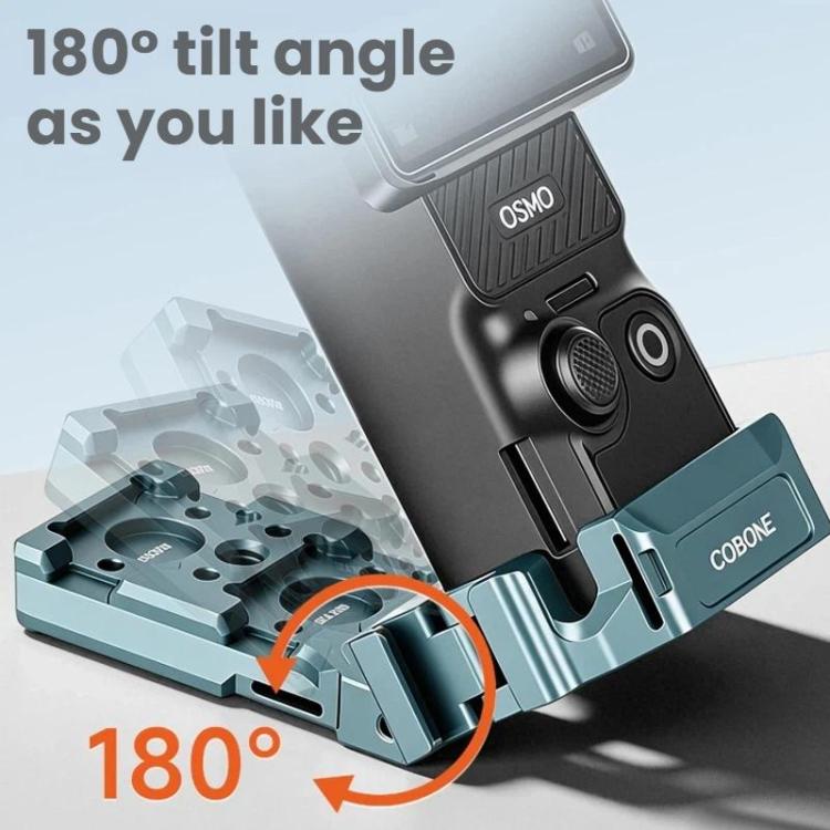 For DJI Osmo Pocket 3 COBONE Magnetic Extension Mount Quick-Release Adapter With 1/4-Inch Screw Hole & Cold Shoe CPK-2