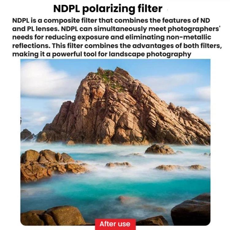 JSR-3654-03 ND8PL+ND16PL+ND32PL+ND64PL For DJI Mini 4K / Mini 2 / Mini 2 SE / Mini SE / Mavic Mini Filter