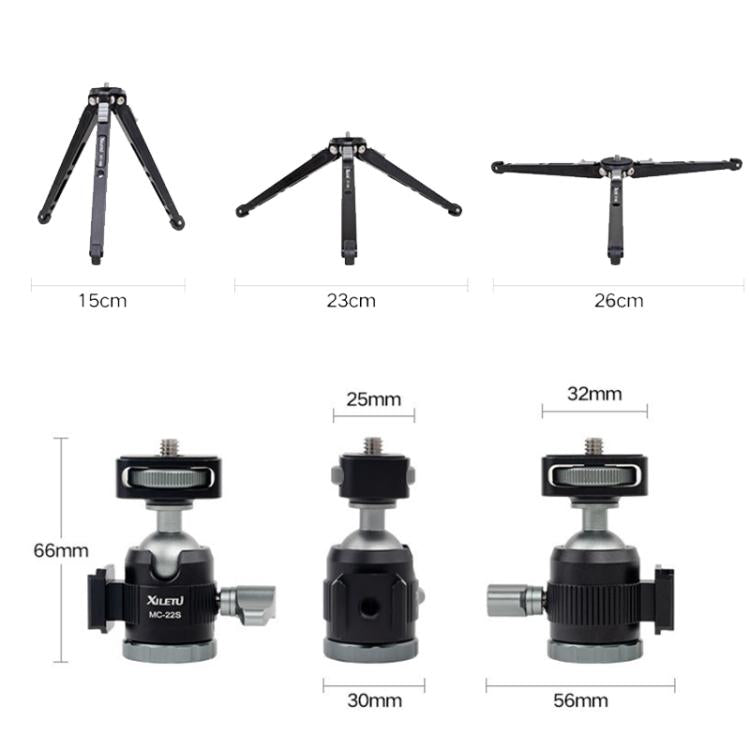 XILETU All-In-One Magnetic Phone Mount With 1/4-Inch Screw, Action, Cold Shoe, NATO Interfaces MI-1+MC-22S Gimbal+XT-18S Tripod