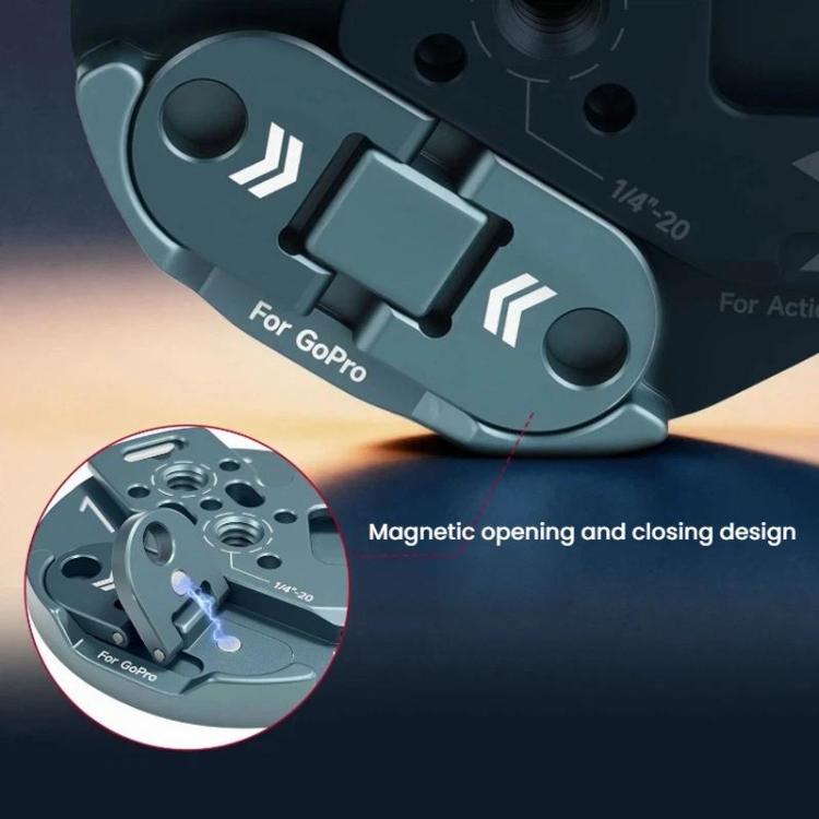 XILETU All-In-One Magnetic Phone Mount With 1/4-Inch Screw, Action, Cold Shoe, NATO Interfaces MI-1