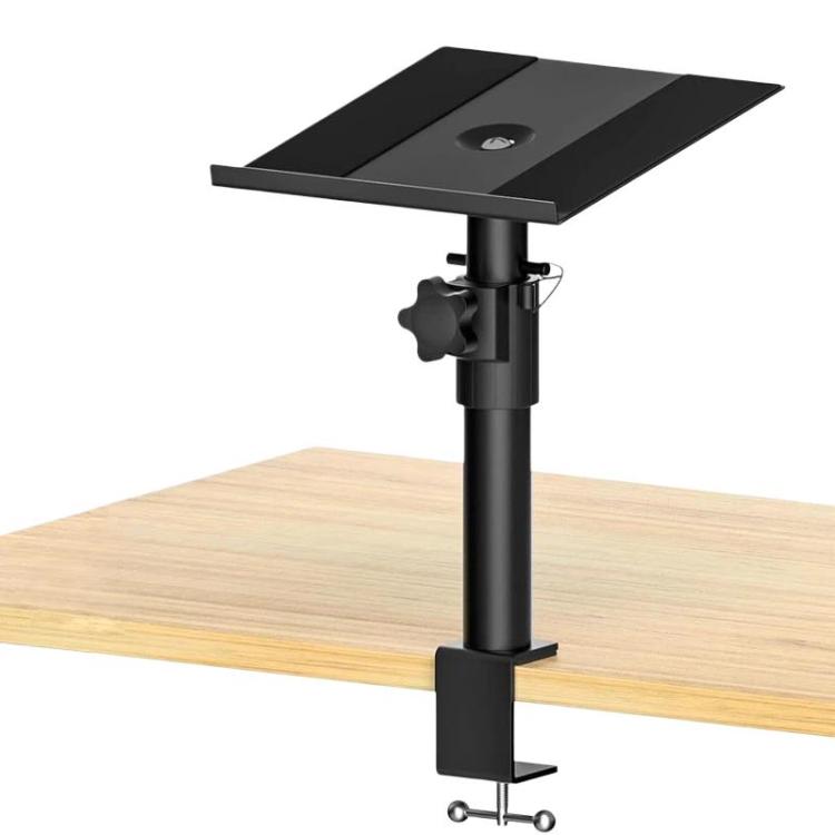Clamp-On Desktop Speaker Stand Movable No-Drill Height Adjustable Speaker Holder, Spec: Single