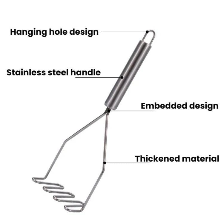 LsCook Wavy Stainless Steel Potato Masher