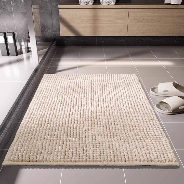 Bathroom Stain-Resistant Chenille Short-Pile Absorbent Non-Slip Mat, Size: 50x80cm