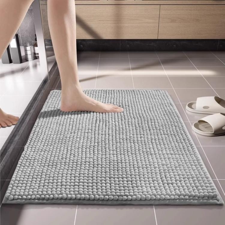 Bathroom Stain-Resistant Chenille Short-Pile Absorbent Non-Slip Mat, Size: 50x80cm