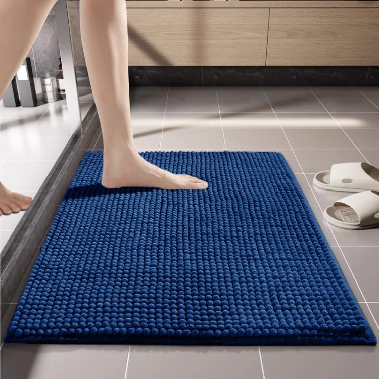Bathroom Stain-Resistant Chenille Short-Pile Absorbent Non-Slip Mat, Size: 50x80cm