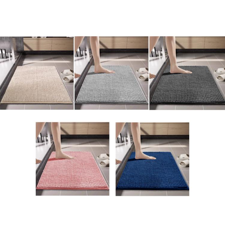 Bathroom Stain-Resistant Chenille Short-Pile Absorbent Non-Slip Mat, Size: 50x80cm