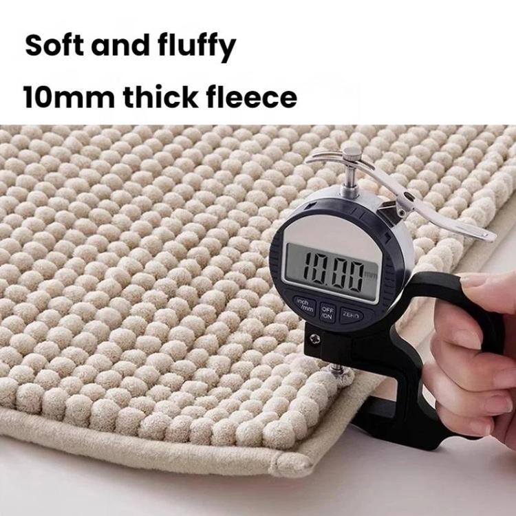 Bathroom Stain-Resistant Chenille Short-Pile Absorbent Non-Slip Mat, Size: 50x80cm