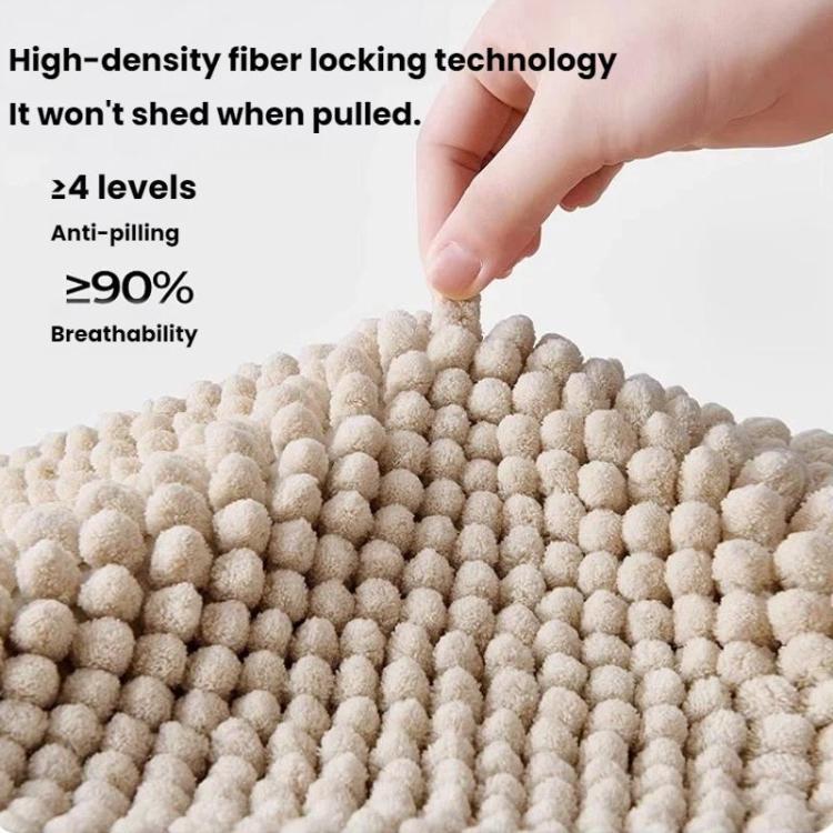 Bathroom Stain-Resistant Chenille Short-Pile Absorbent Non-Slip Mat, Size: 50x80cm