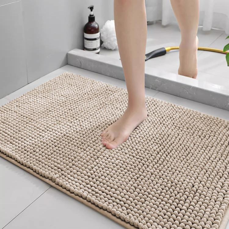 Bathroom Stain-Resistant Chenille Short-Pile Absorbent Non-Slip Mat, Size: 50x80cm
