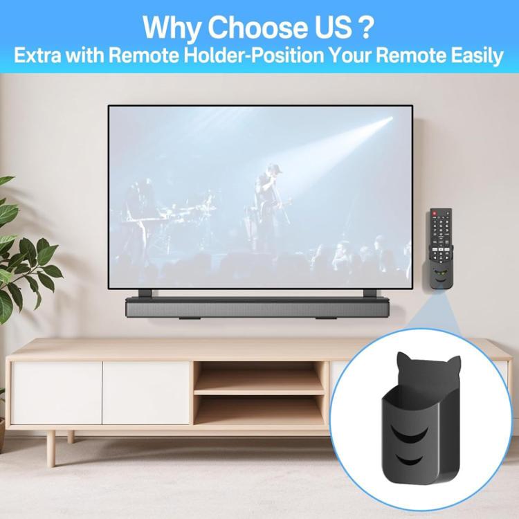 JJ-9452-B-0 No-Drilling Long Soundbar TV Wall Mount Speaker & TV Connecting Mount