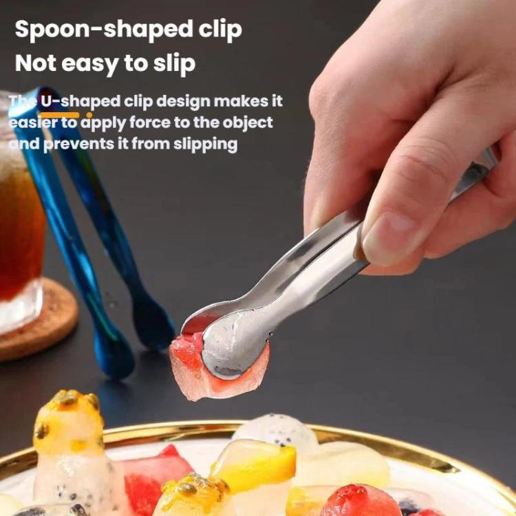 LsCook Small Round Head 304 Stainless Steel Ice Tongs Sugar Cube Clip
