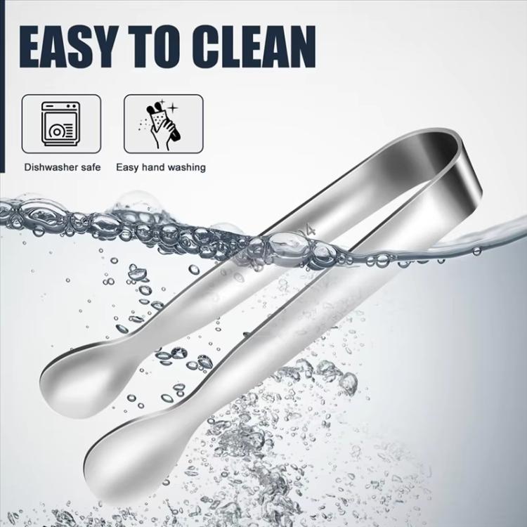 LsCook Small Round Head 304 Stainless Steel Ice Tongs Sugar Cube Clip