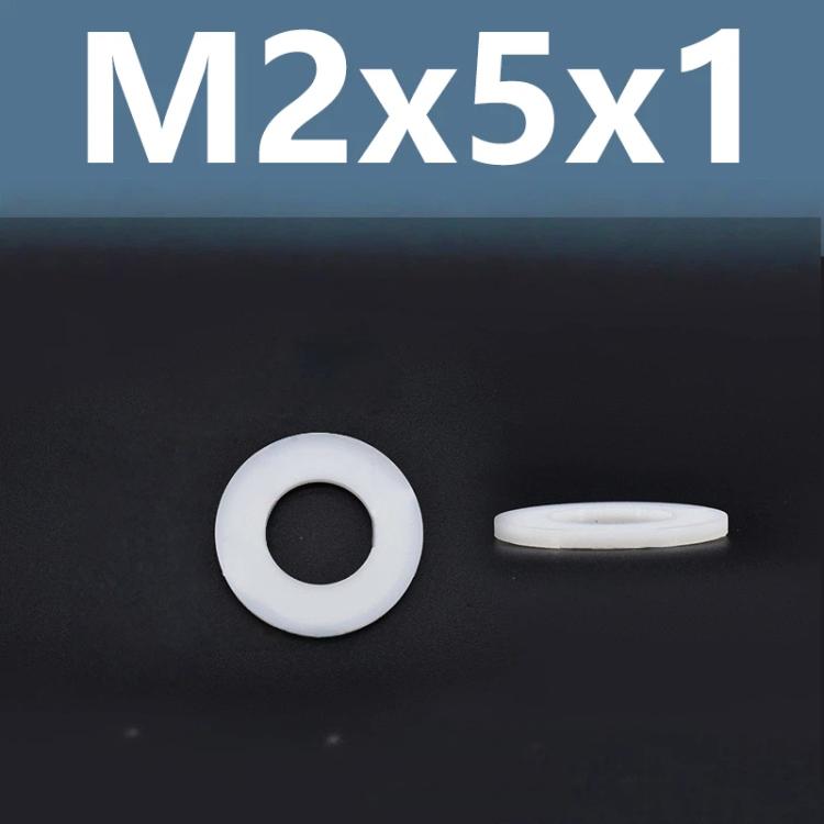 1000pcs /Pack Nylon Flat Washer Insulating Round Spacers M2x5x1