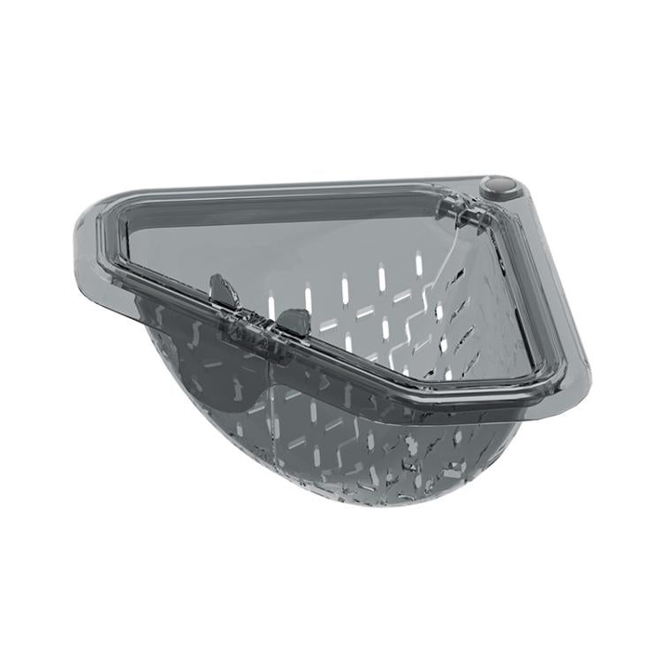 Magnetic Triangle Sink Strainer Kitchen Food Waste Collector Drain Basket - Transparent Gray
