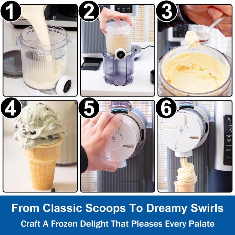 For Ninja NC700 / NC701 Ice Cream Maker 4pcs /Pack Replacement Ice Cream Cups Storage Tanks B Type