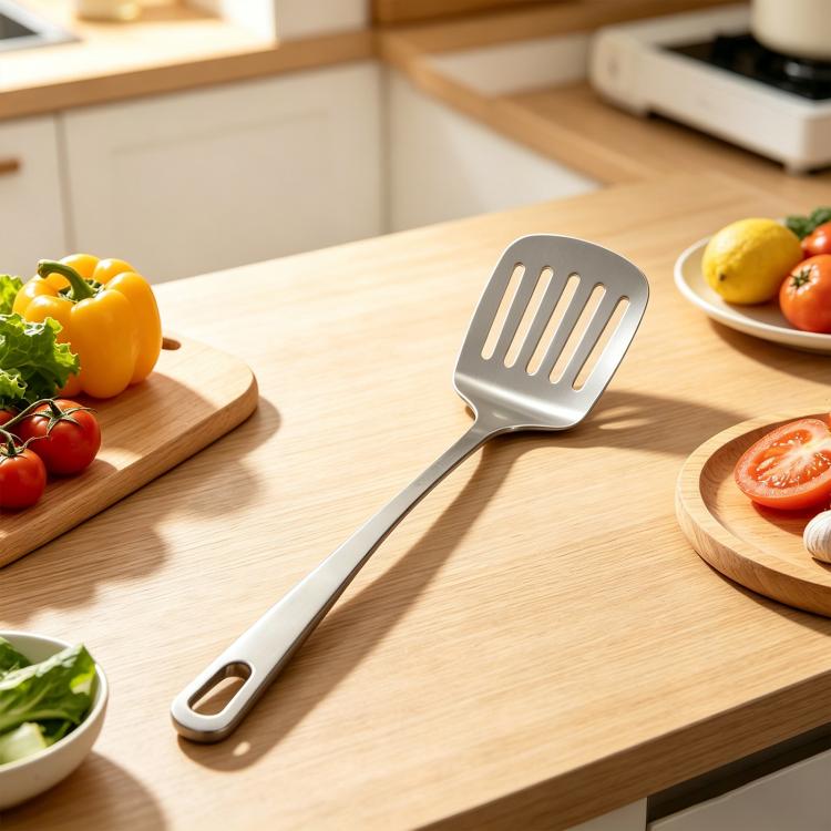 LsCook 430 Stainless Steel Kitchenware Kitchen Stir-Fry Spatula, Style: Slotted Spatula