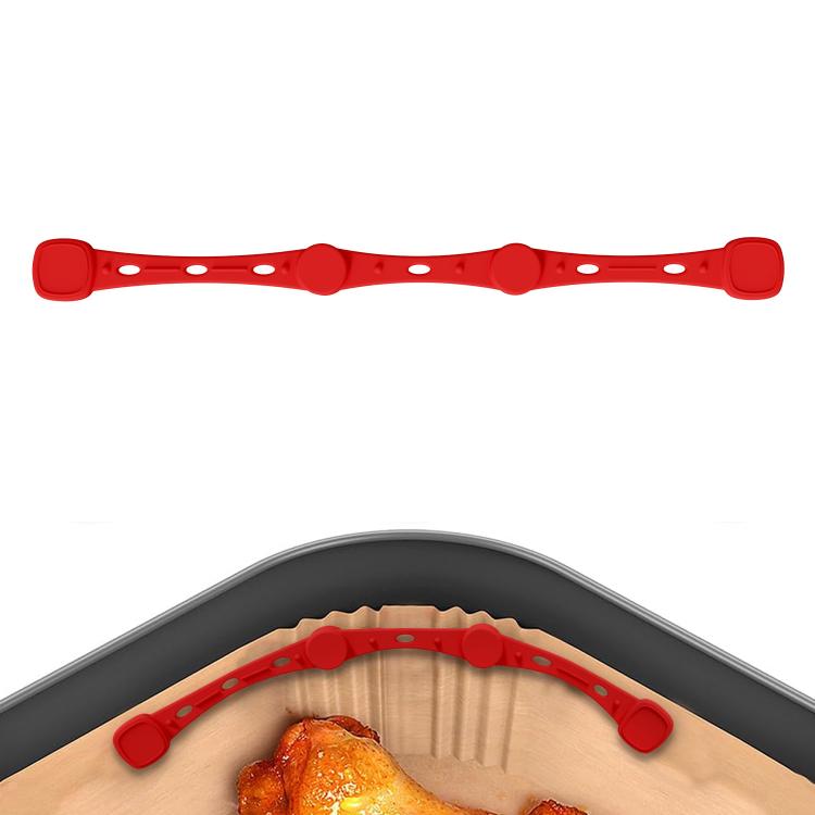 Magnetic Silicone Buckle for Air Fryer Parchment Paper Heat Resistant Liner Clips Extended Red