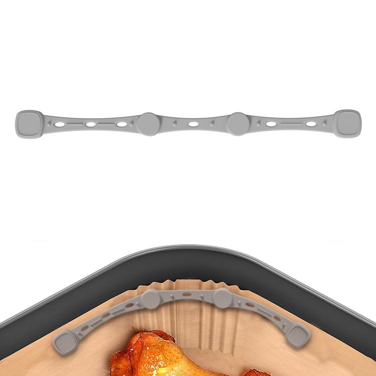 Magnetic Silicone Buckle for Air Fryer Parchment Paper Heat Resistant Liner Clips Extended Gray