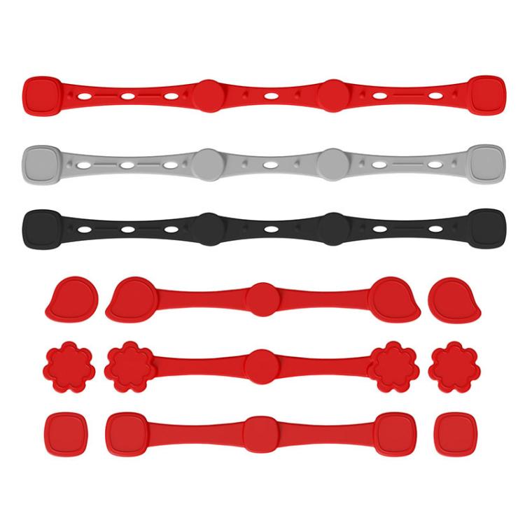 Magnetic Silicone Buckle for Air Fryer Parchment Paper Heat Resistant Liner Clips Teardrop Black