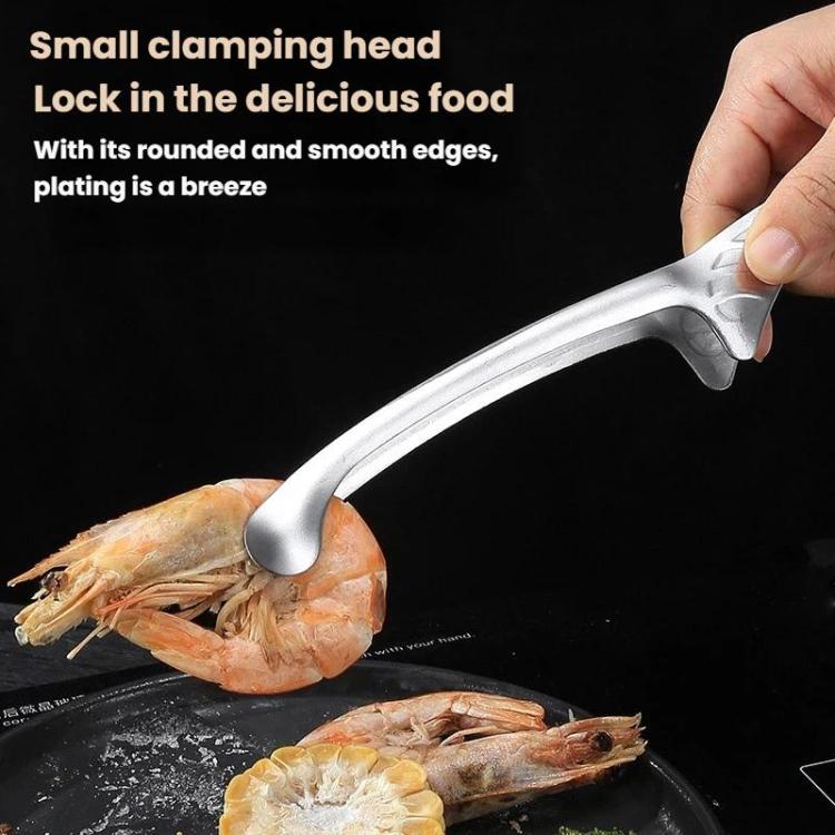 LsCook 10 inch Round Head 304 Stainless Steel Buffet Food Tongs Multi-Functional Steak BBQ Clips