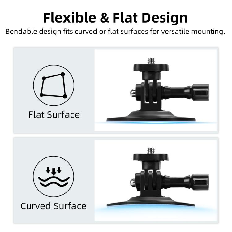 For DJI Osmo Pocekt 3 / Action 6 / GoPro Flymile Helmet Mount, Style: Square