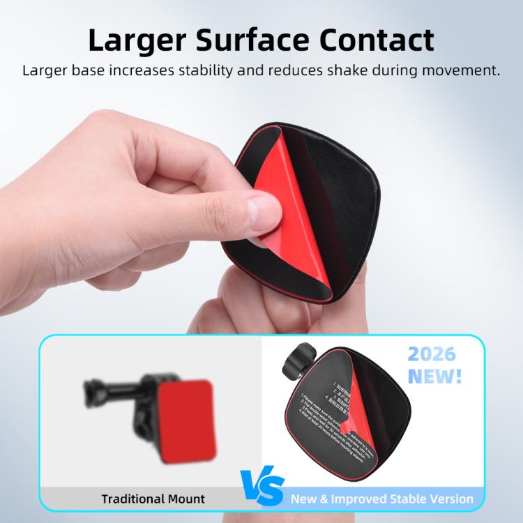 For DJI Osmo Pocekt 3 / Action 6 / GoPro Flymile Helmet Mount, Style: Square