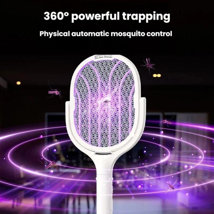 XH-63 Extendable & Rotatable Electric Mosquito Racket With Rechargeable Base Automatic Mosquito-Attracting & Lighting Zapper