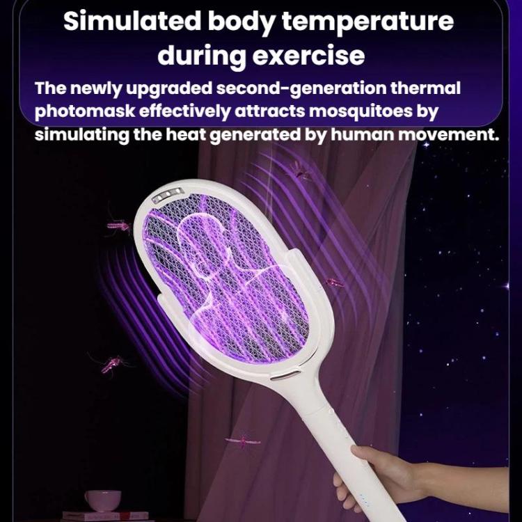 XH-63 Extendable & Rotatable Electric Mosquito Racket With Rechargeable Base Automatic Mosquito-Attracting & Lighting Zapper
