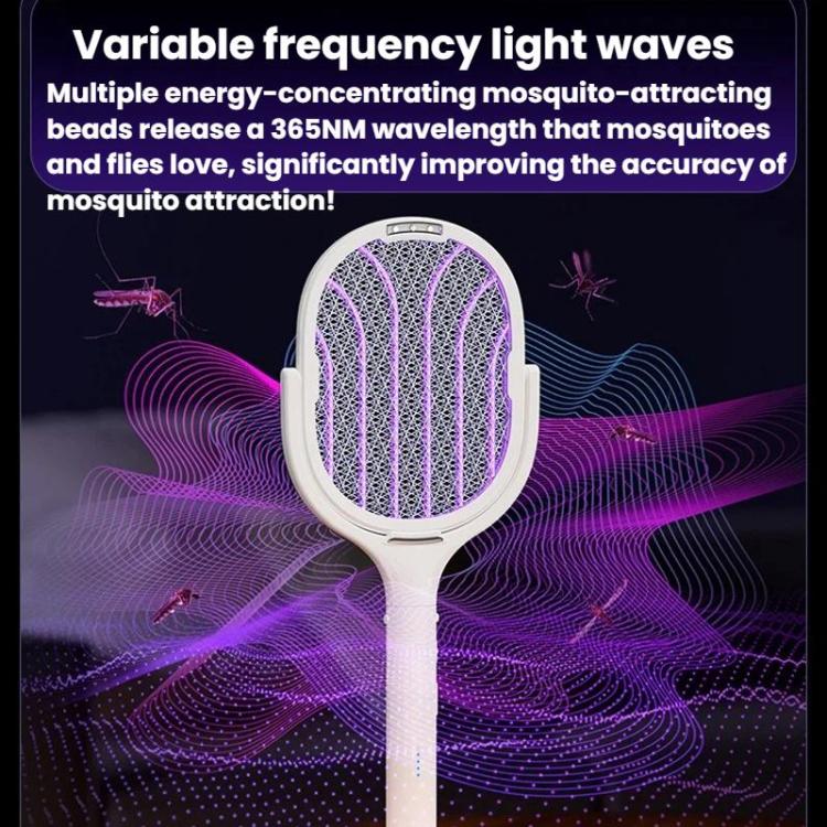 XH-63 Extendable & Rotatable Electric Mosquito Racket With Rechargeable Base Automatic Mosquito-Attracting & Lighting Zapper
