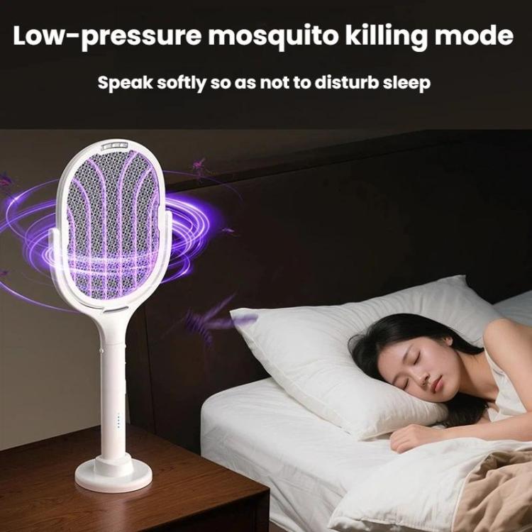 XH-63 Extendable & Rotatable Electric Mosquito Racket With Rechargeable Base Automatic Mosquito-Attracting & Lighting Zapper