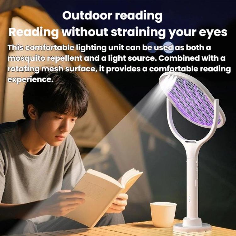 XH-63 Extendable & Rotatable Electric Mosquito Racket With Rechargeable Base Automatic Mosquito-Attracting & Lighting Zapper