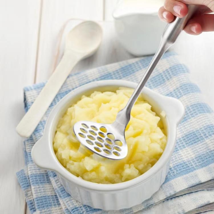 LsCook 304 Stainless Steel Potato Masher Baby Food Masher - Stainless Steel Color
