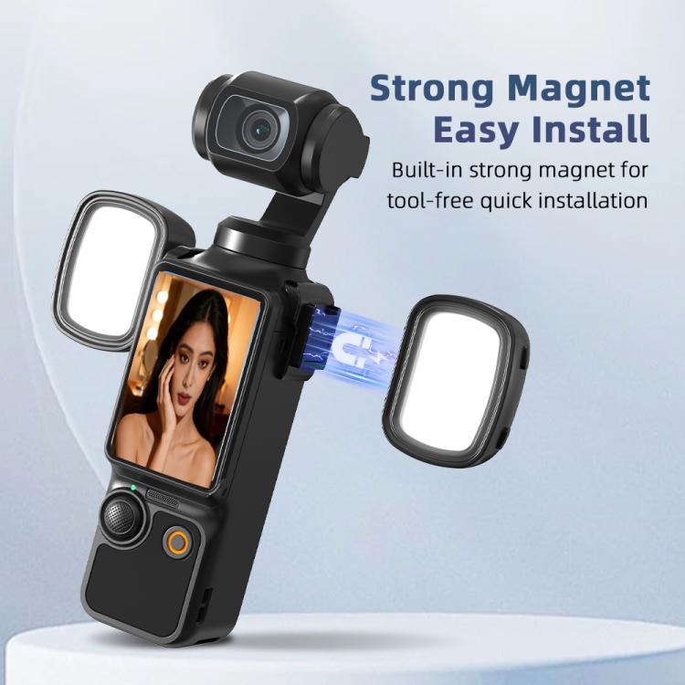 For DJI Pocket 3 Flymile Handheld Magnetic Fill Light For Photography - Black