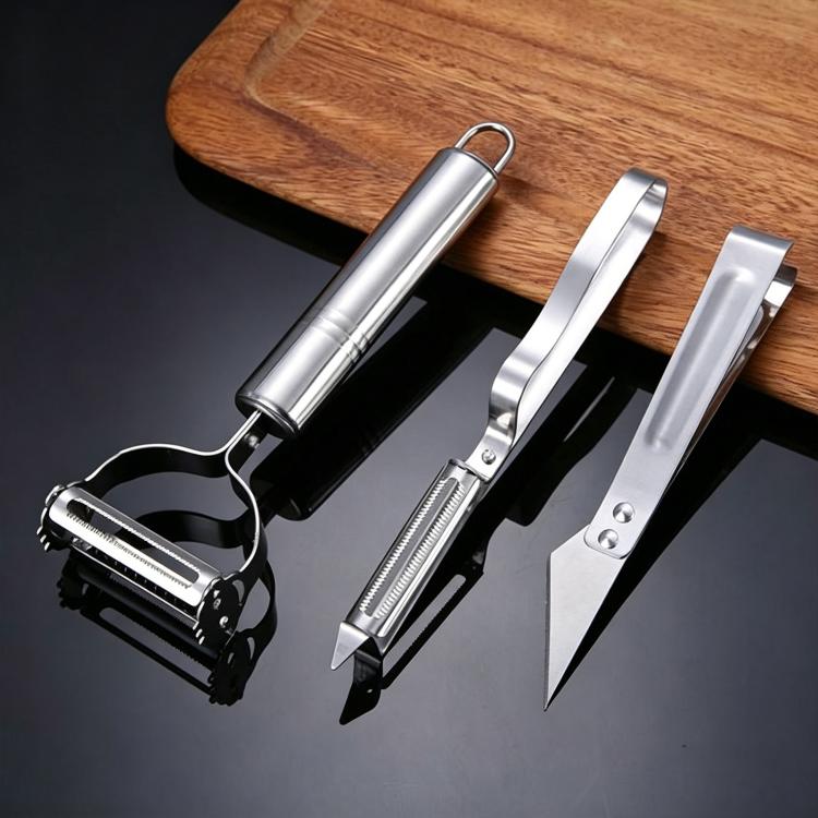 LsCook Stainless Steel Peeler & Grater, Spec: 2-Piece Set Card-packaged
