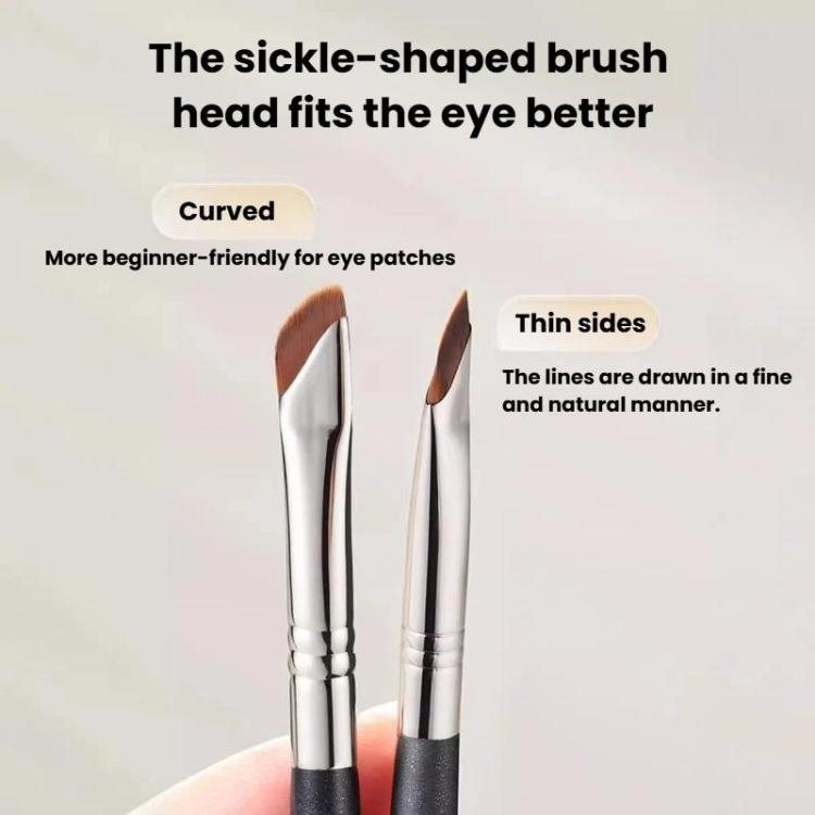 10pcs Angled Ultra-Fine Eyeliner Brush Aegyo-Sal Detail Makeup Brush, Style: Blade
