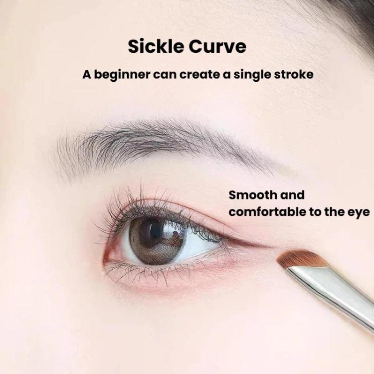 10pcs Angled Ultra-Fine Eyeliner Brush Aegyo-Sal Detail Makeup Brush, Style: Blade