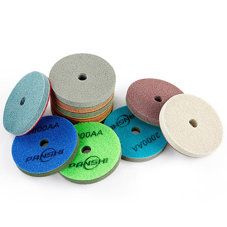 PANSHI Sponge Fiber Marble Wet Polishing Pad Thickened Stone Grinding Pad, Spec: 3 inch 80mm 6000AA