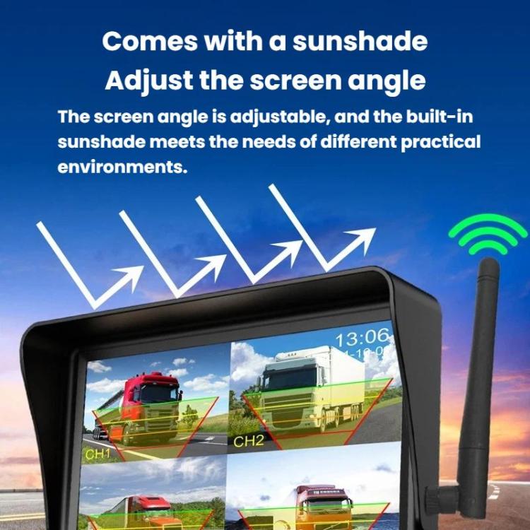 Q12 7 Inch Car HD Infrared Night Vision Wireless Recorder No-Wiring Backup Camera Monitor, Spec: One