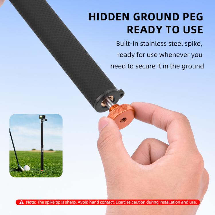For DJI Osmo Pocket 3 / Action 6 / Insta360 X5 BRDRC Telescopic Extension Pole Selfie Stick - 1.6m
