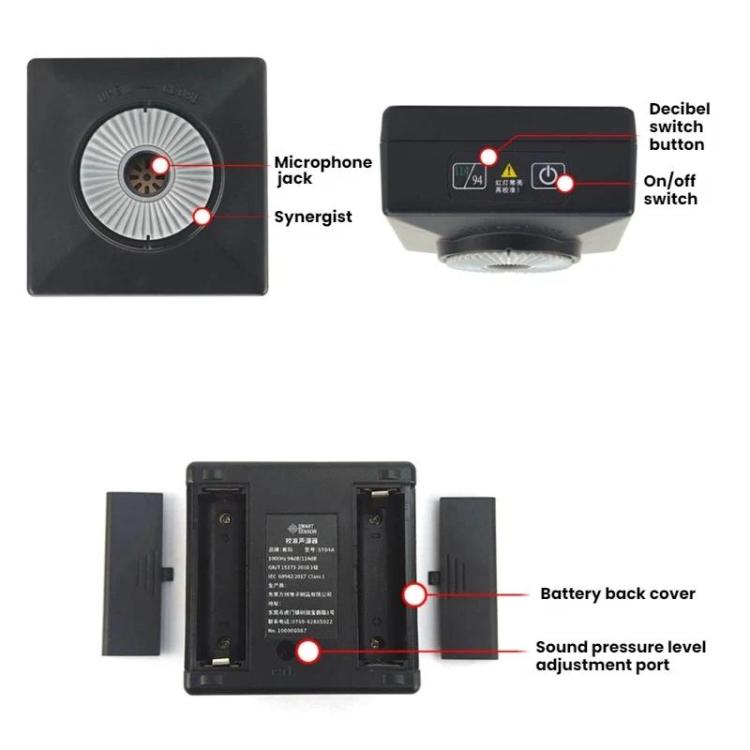 SMART SENSOR Class 1 Sound Source Tester For Sound Level And Noise Level - ST04A English