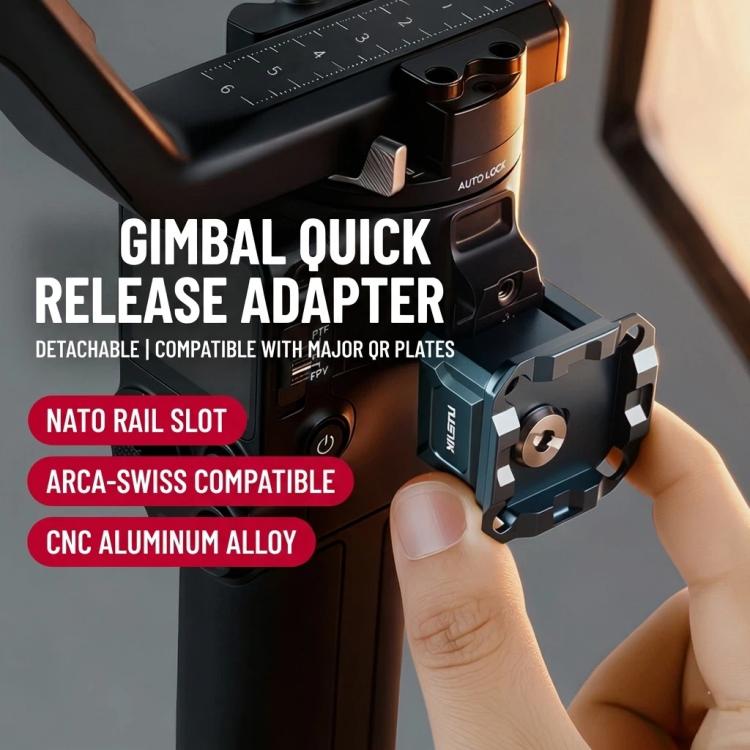 XILETU PC-38A NATO Rail Clamp For DJI RS Series Stabilizer Arca-Swiss Compatible QR Mount Adapter