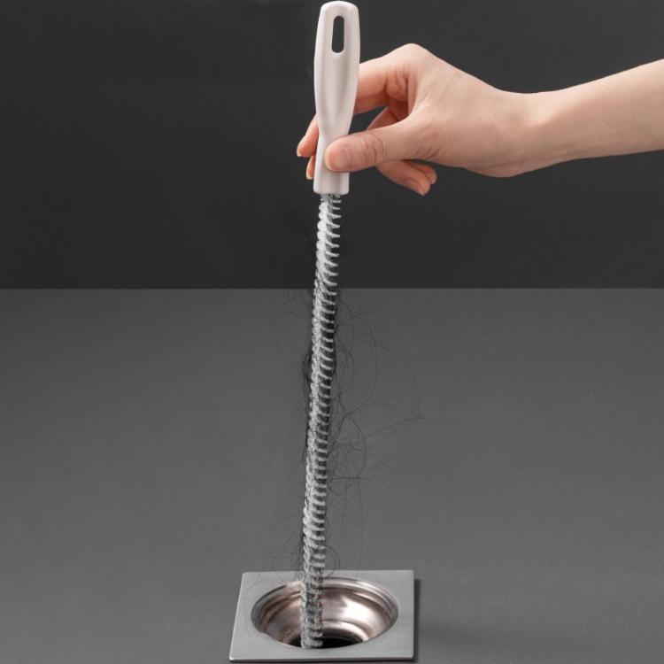 LsCook 60cm Pipe Cleaning Brush Drain Hair Removal Pipe Unclogging Tool - OPP Bag