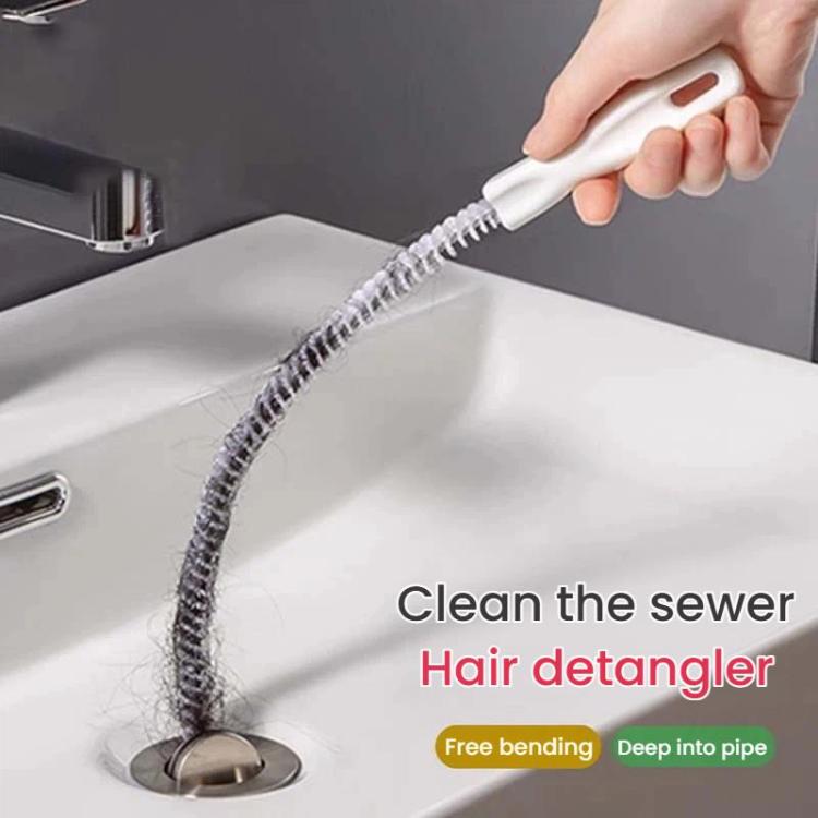 LsCook 60cm Pipe Cleaning Brush Drain Hair Removal Pipe Unclogging Tool - OPP Bag