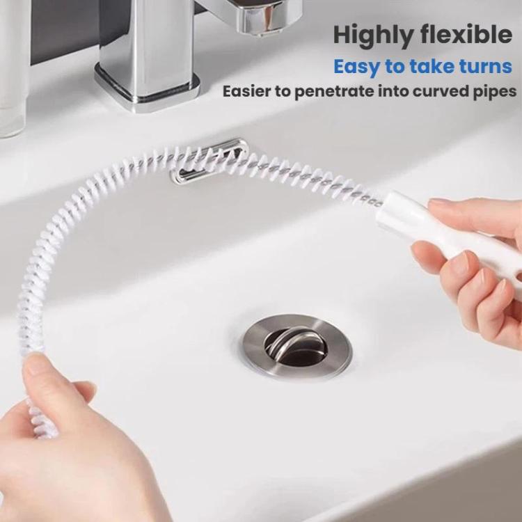 LsCook 60cm Pipe Cleaning Brush Drain Hair Removal Pipe Unclogging Tool - OPP Bag